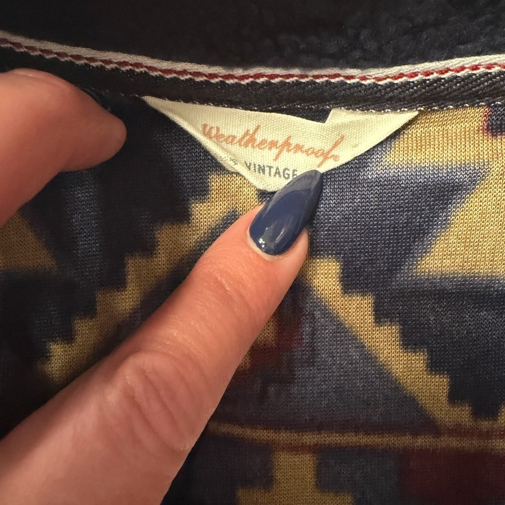 Vintage Weatherproof Snap Aztec Pattern Pullover - Picture 5 of 5